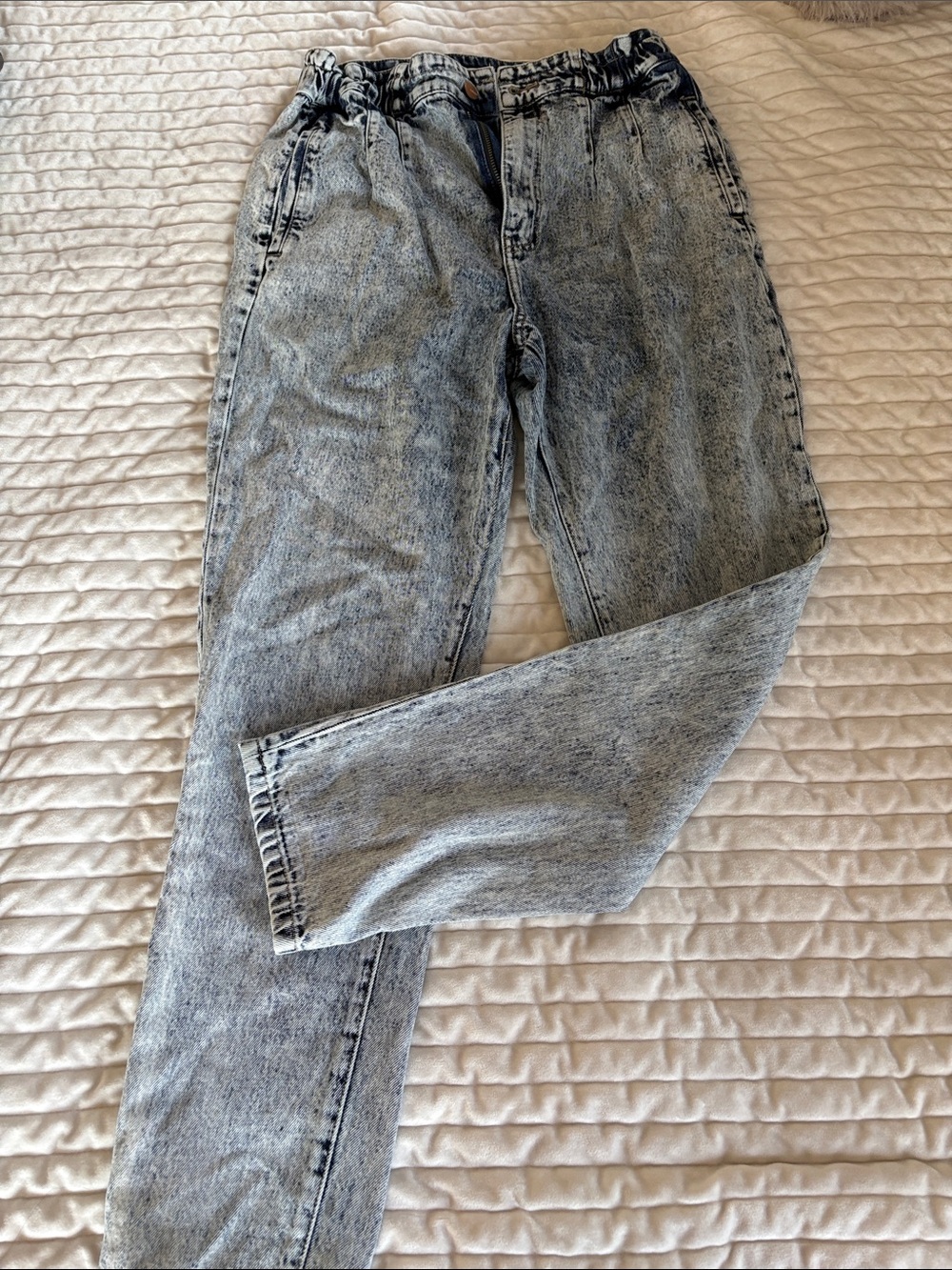 bohme High-Rise Acid Wash Light Blue Jeans